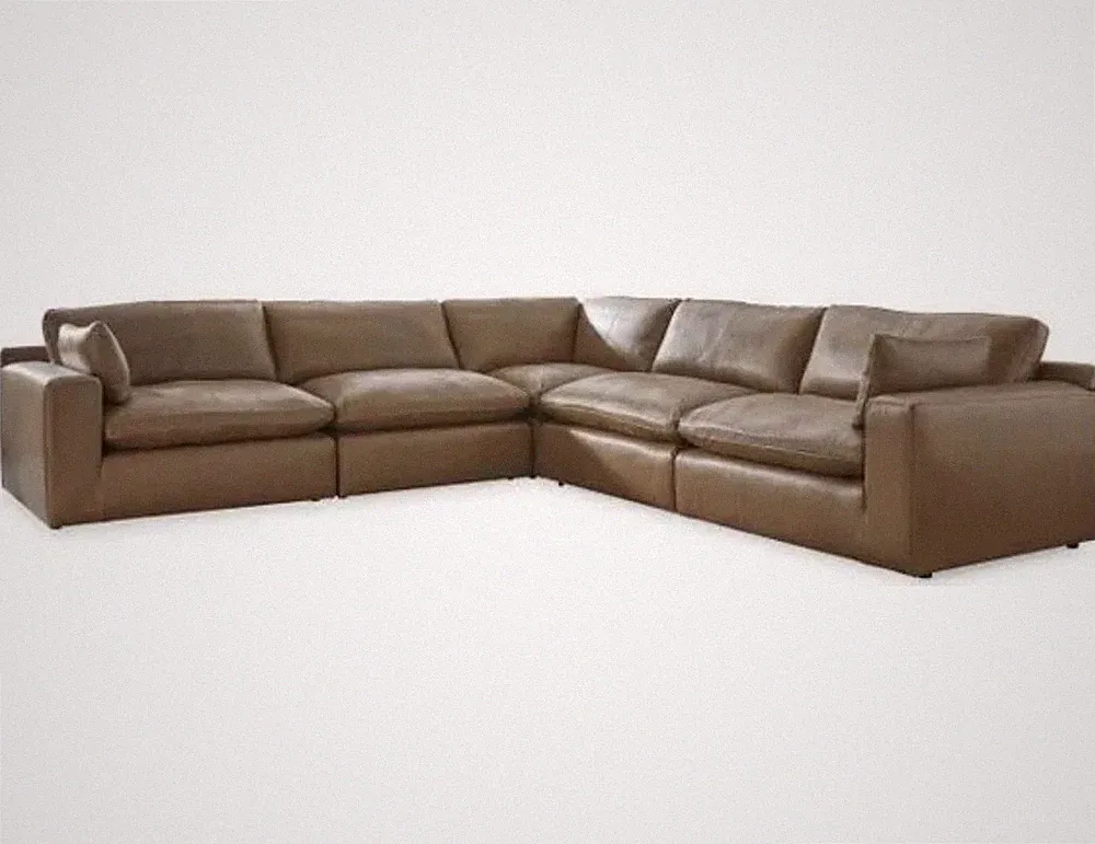 Ashley Emilia leather 5 piece sectional great condition must buy