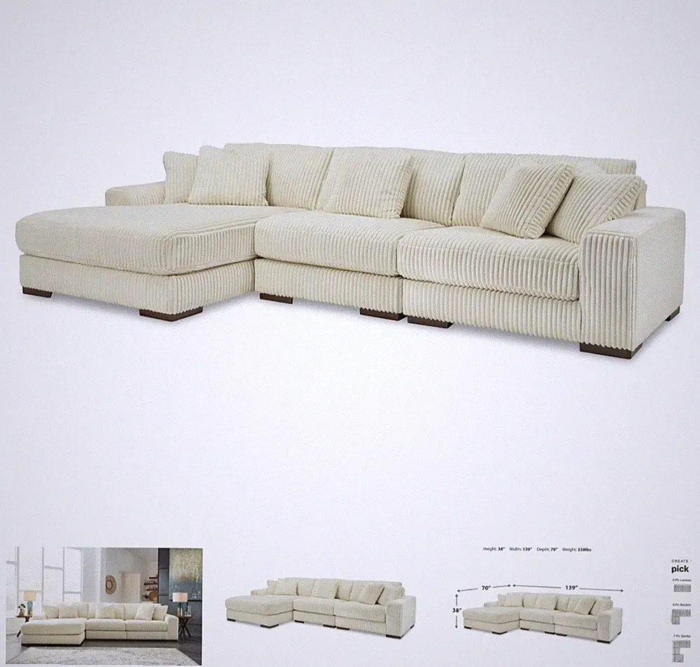 Ashley Furniture- Lindyn 3- piece modular sofa with chaise