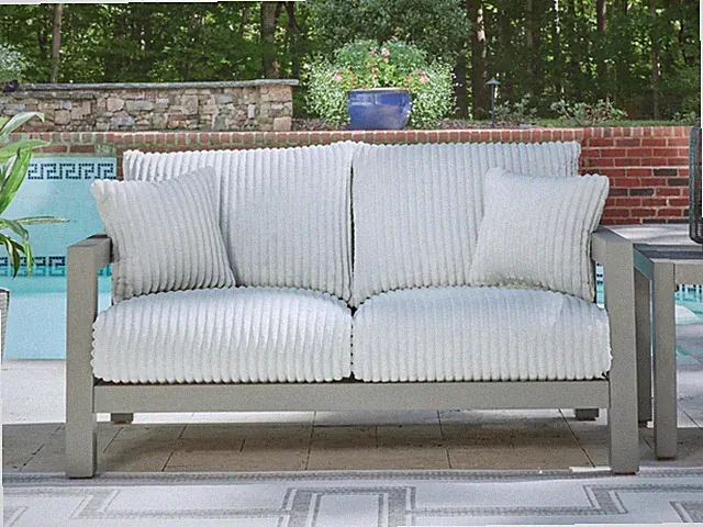 Ashley Furniture Moonlight View Outdoor Loveseat with Cushion - P695-835