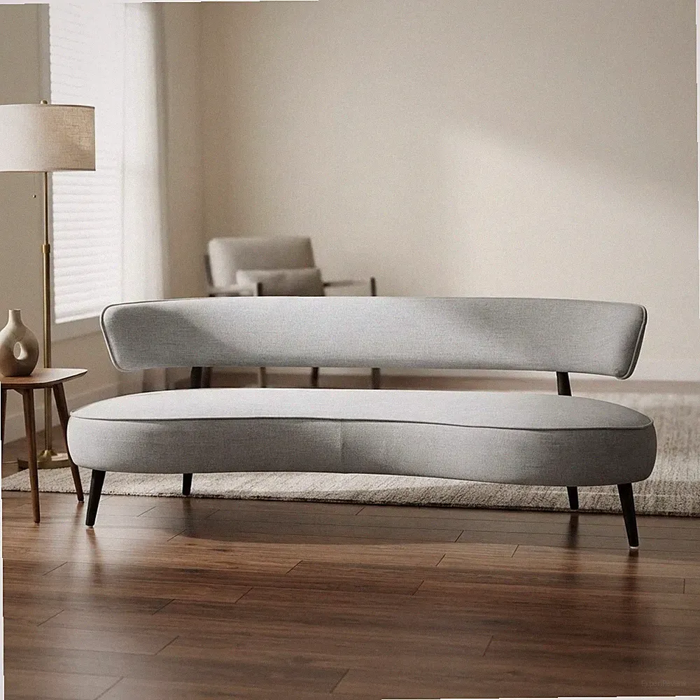 Ashley Furniture RTA Polyester Curved Sofa