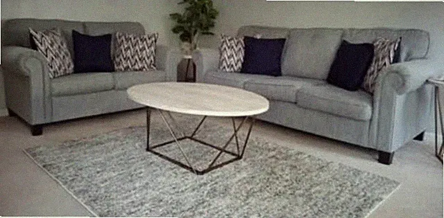 Ashley Sofa set, comes with unused sofa cloth covers and extra pillow covers