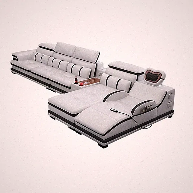 Astounding Modern Multi-functional Leather Sectional Sofa
