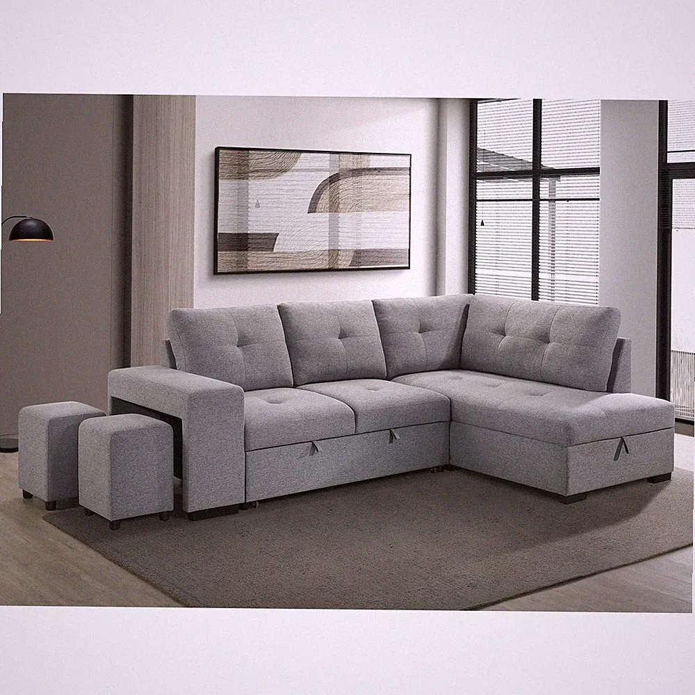 Atkinson Grey Sleeper Sectional Sofa