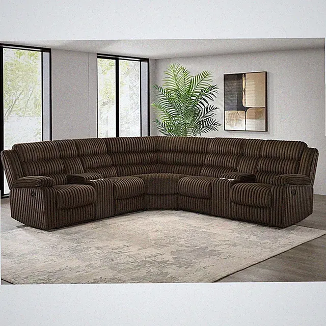 Atkinson Upholstered Reclining Sectional Sofa Chocolate