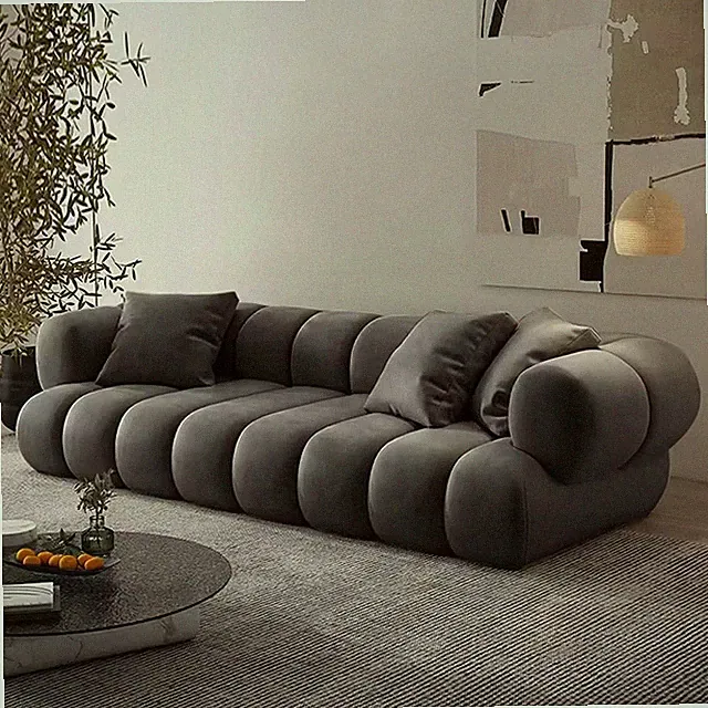 ATUNUS American Large Velvet Home Furniture Nordic Modern L Shape Corner Living