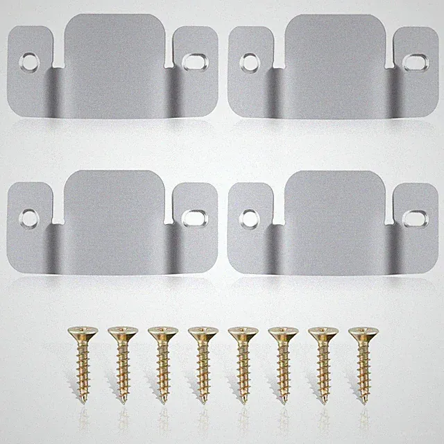 AWTOK Sectional Sofa Connector Bracket, 3.8 * 1.8 * 0.1 inches, Silver