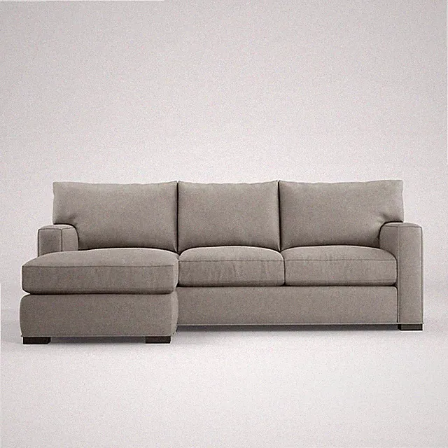 Axis Reversible Queen Sleeper Sectional Sofa Chaise Lounge Air Mattress Grey