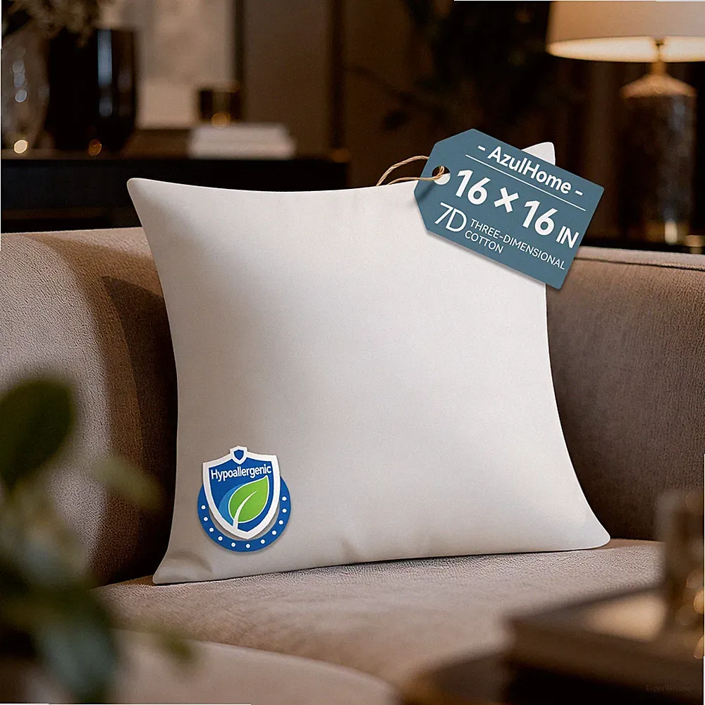 AzulHome Throw Pillow Inserts, Lightweight Soft Fillers for Sofa, Bed 16*16 New