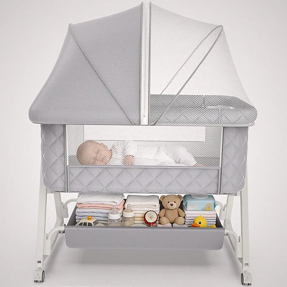 Baby Bassinet, 5 in 1 Bedside Bassinets for Baby, Bassinet Bedside Sleeper wi...
