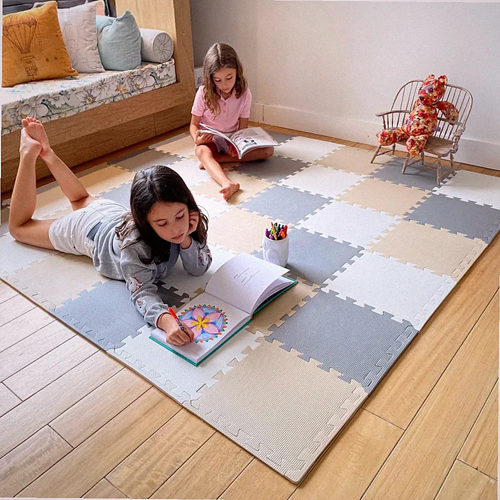 Baby Play Mat, Soft Foam Floor Tiles for Kids. Adjustable Interlocking