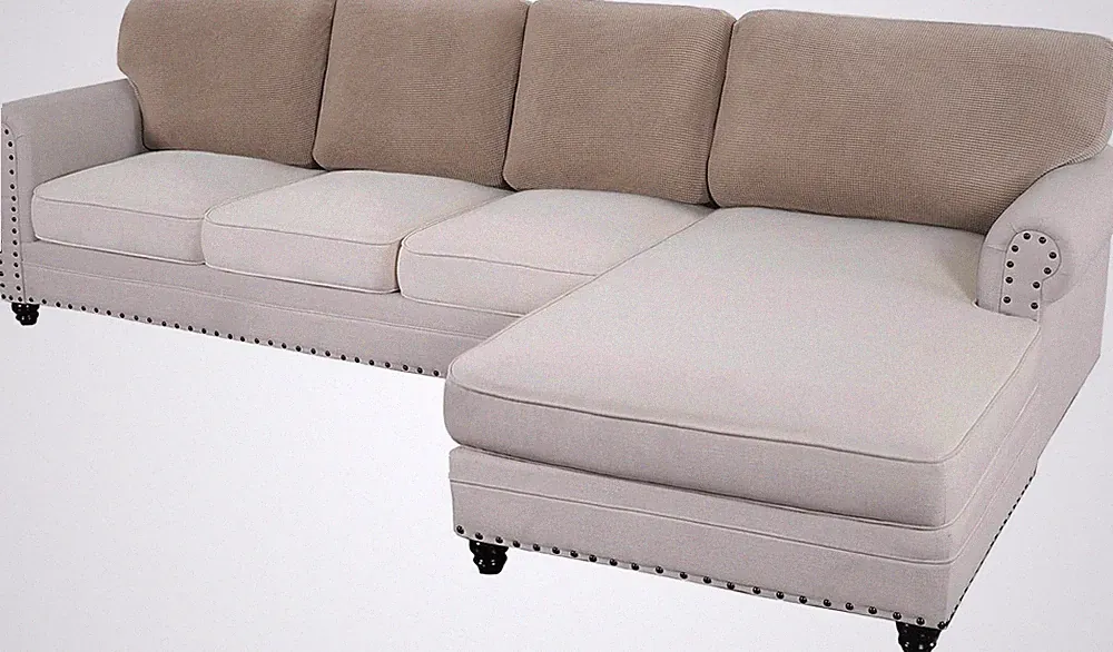 Backrest Cushion Covers for Sectional Sofa Set - Sand Color
