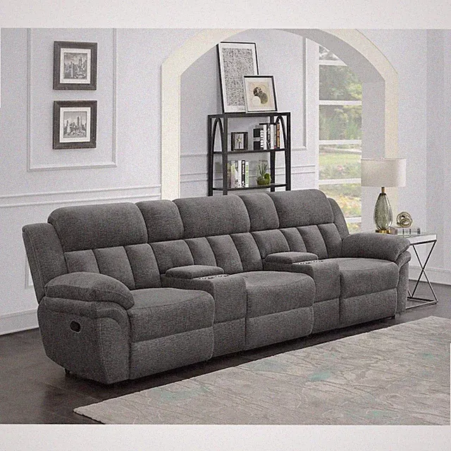 Bahrain 5-piece Upholstered Home Theater Seating Charcoal