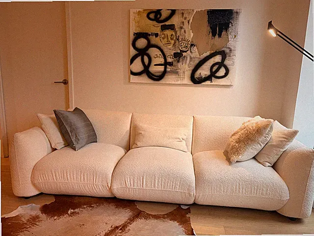 BAMOOLI - Modern Sofa Couch, 109'' W Cloud Couch 3 Seat Couch Sofa Comfy