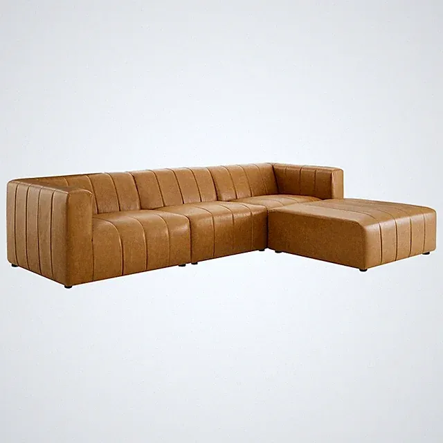Bartlett 4-Piece Vegan Leather Sectional Sofa