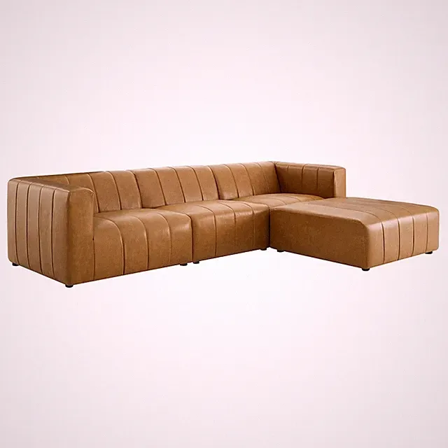Bartlett 4-Piece Vegan Leather Sectional Sofa