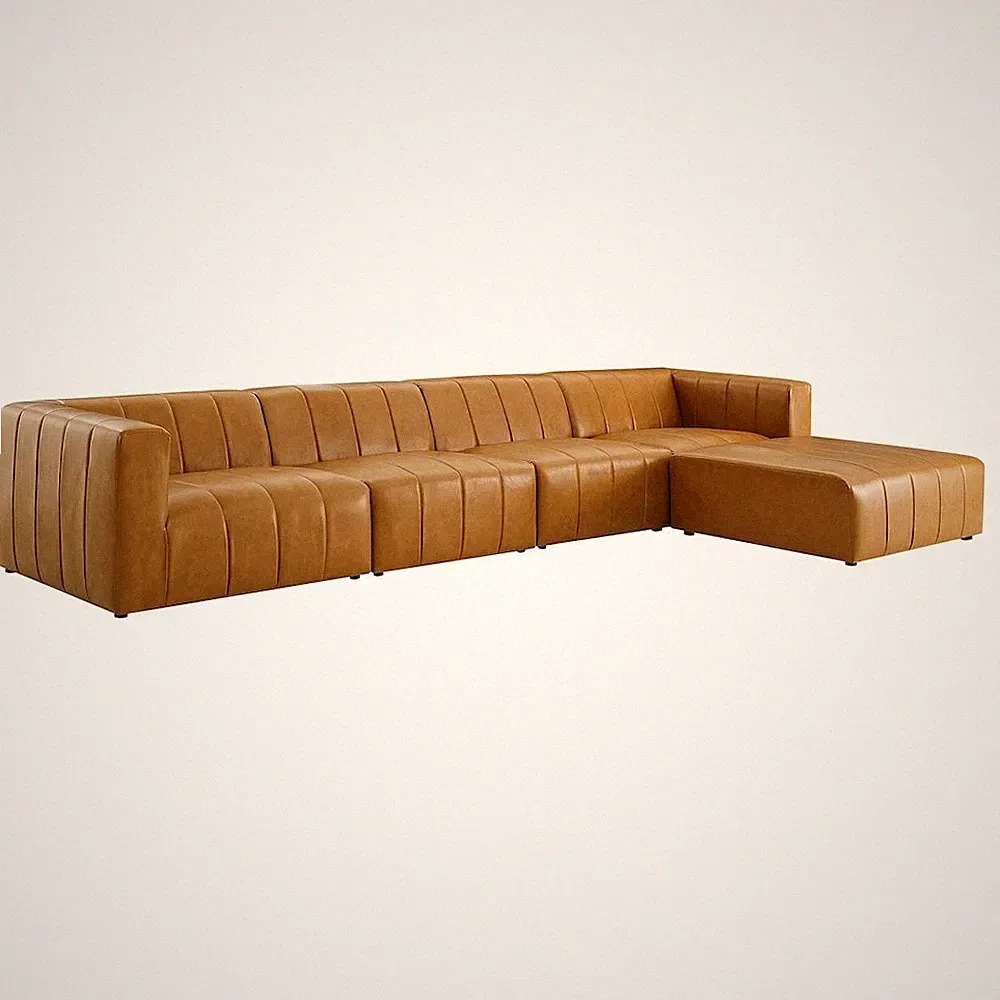 Bartlett 5-Piece Vegan Leather Sectional Sofa