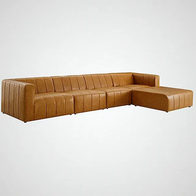 Bartlett 5-Piece Vegan Leather Sectional Sofa