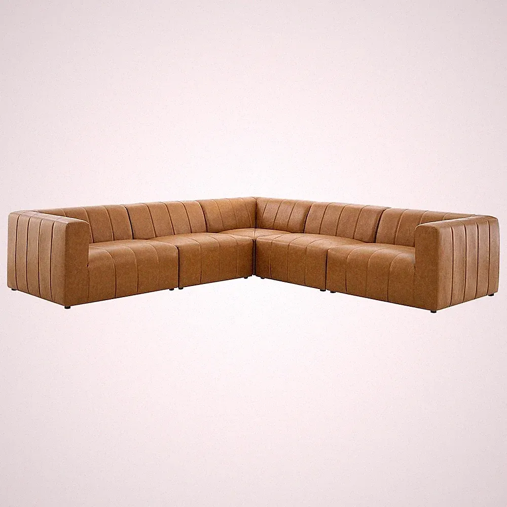 Bartlett 5-Piece Vegan Leather Sectional Sofa