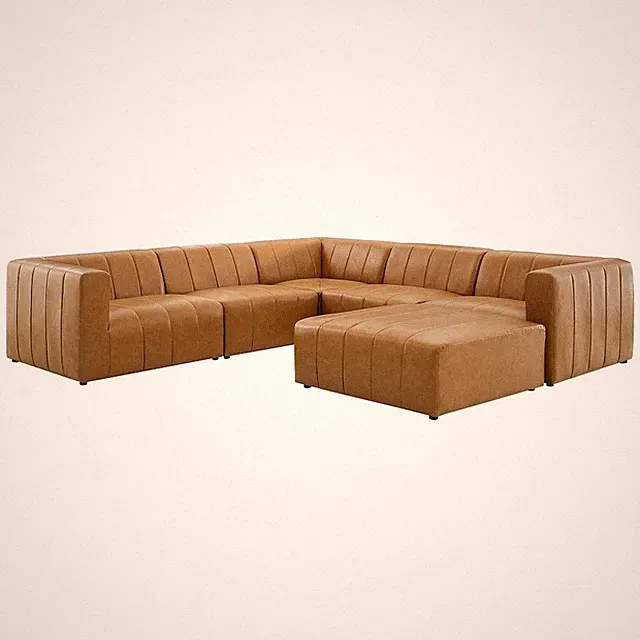 Bartlett 6-Piece Vegan Leather Sectional Sofa