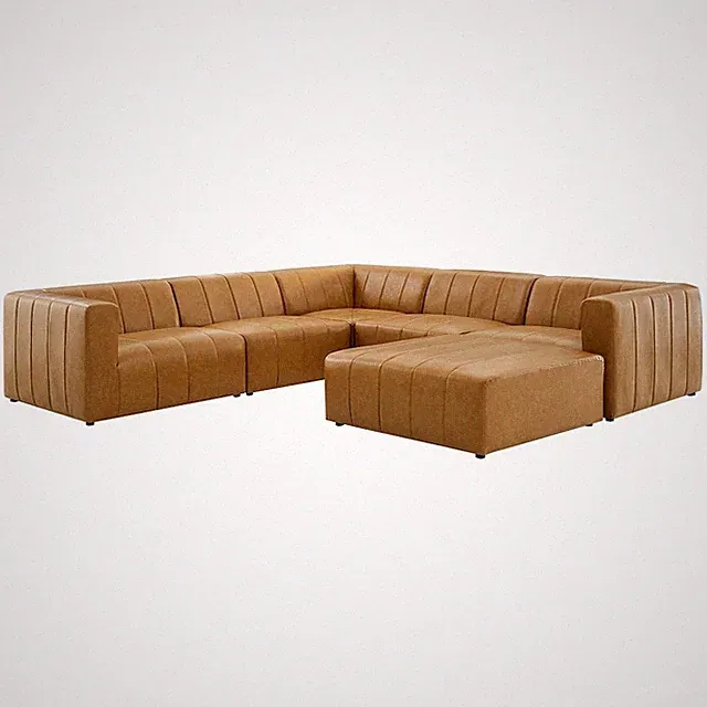 Bartlett 6-Piece Vegan Leather Sectional Sofa