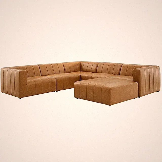 Bartlett 6-Piece Vegan Leather Sectional Sofa