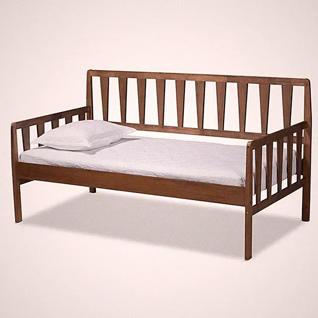Baxton Studio Midori Walnut Brown Finished Wood Twin Size Daybed