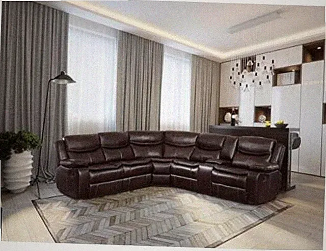 Bay 3-Piece Manual Reclining Sectional Sofa Dark Brown
