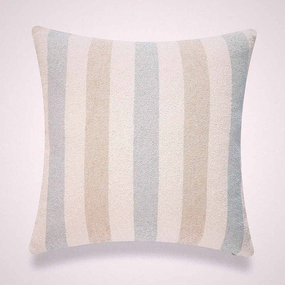 Beach Coastal Decorative Pillow Cover ONLY for Couch, Sofa, or Bed, Light Blu...