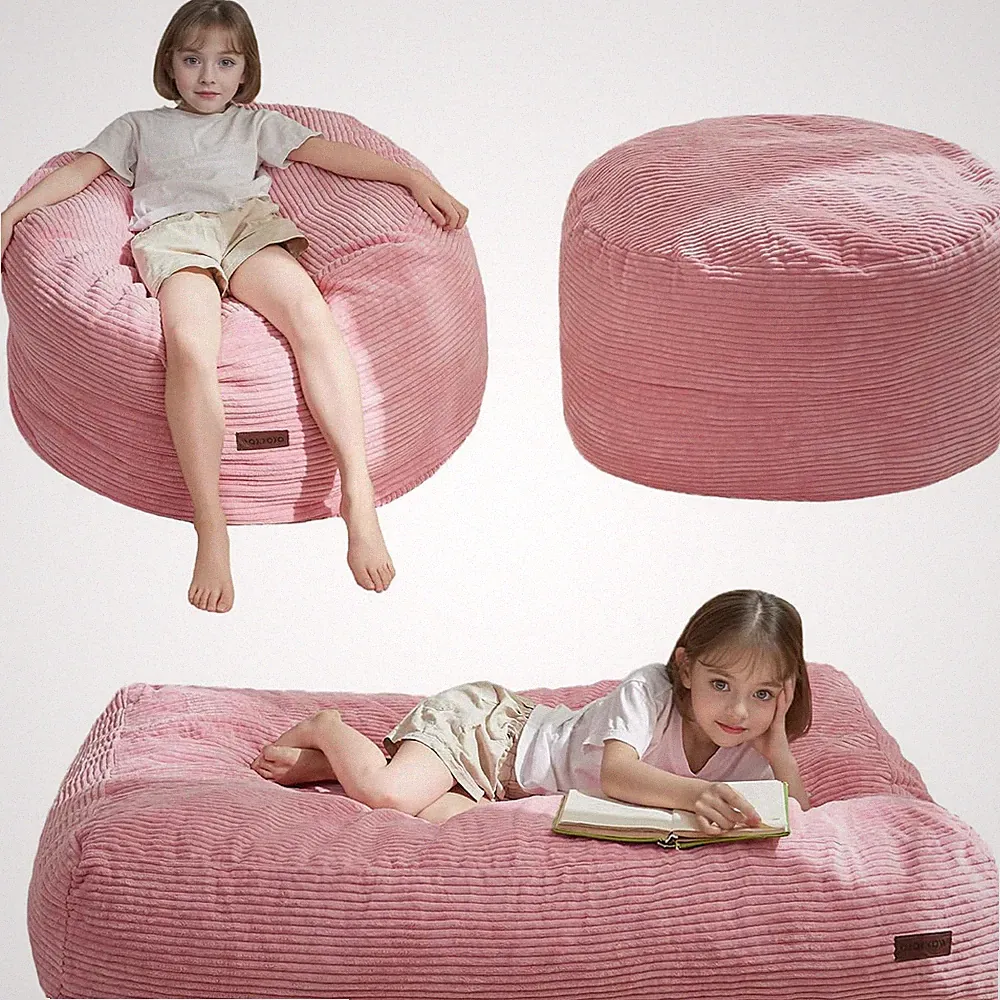 Bean Bag Chair Bed for Kids, Convertible Bean Bag Folds from Lazy Chair to Floor