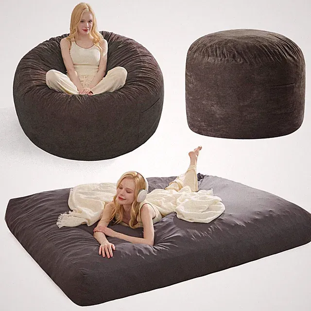 Bean Bag Chair Giant Bean Bag Chairs for Adults Teens, Large Floor Mattress C...