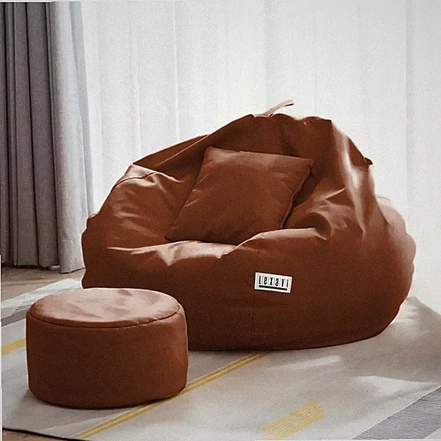 Bean bag Chair Sofa and footrest cover without beans only cover XXXL For Homes