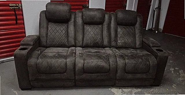 Beautiful matching reclining theater sofa set including 2 sets with 5-seats sofa