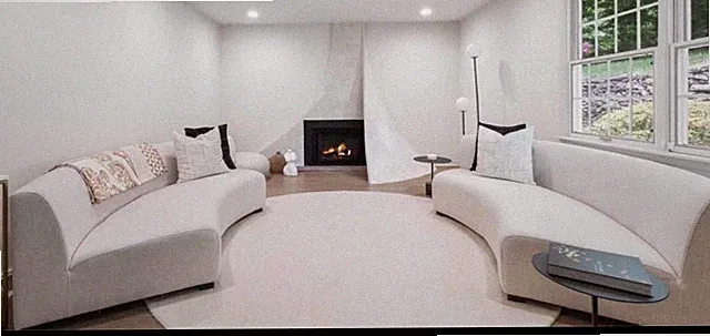 Beautiful, Perigold barely used modern curved sofa set