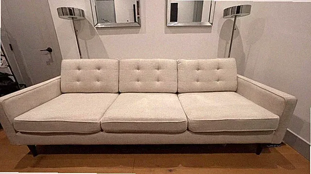 Beautiful White West Elm custom couch