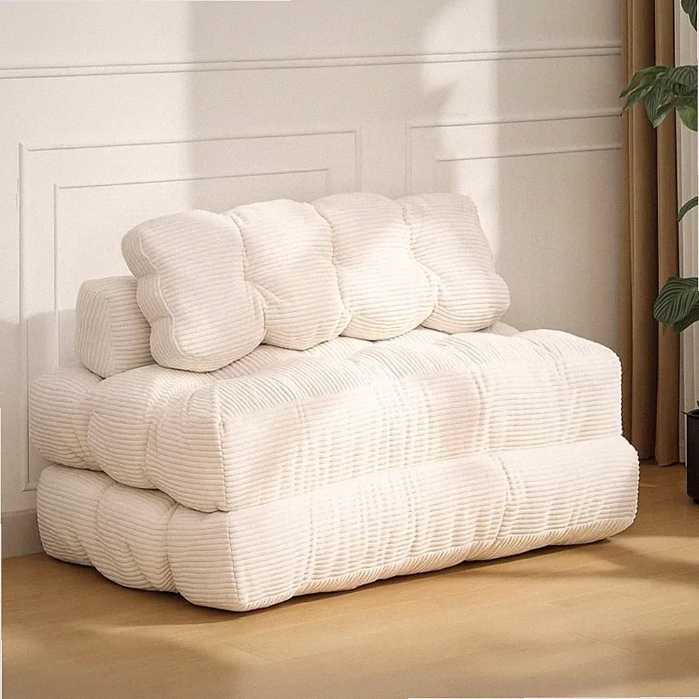 Bed A Set Versatile Folding Sofa Futon Convertible Sleeper Chairs with Pillow