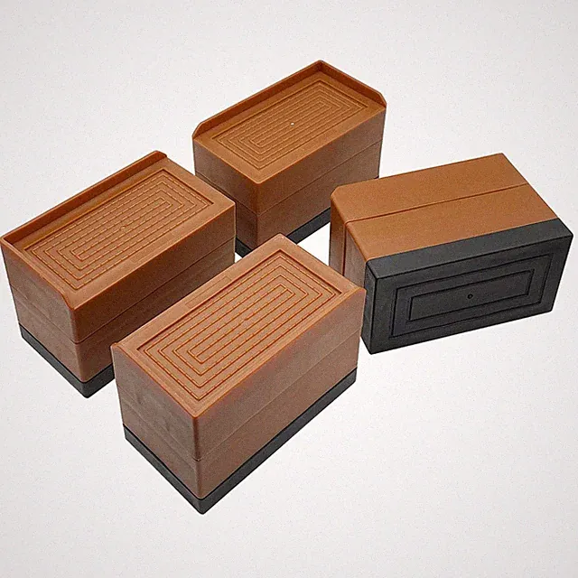 Bed Risers 4 Pack 3 inch Heavy Duty Furniture Raise Blocks for Couch Desk