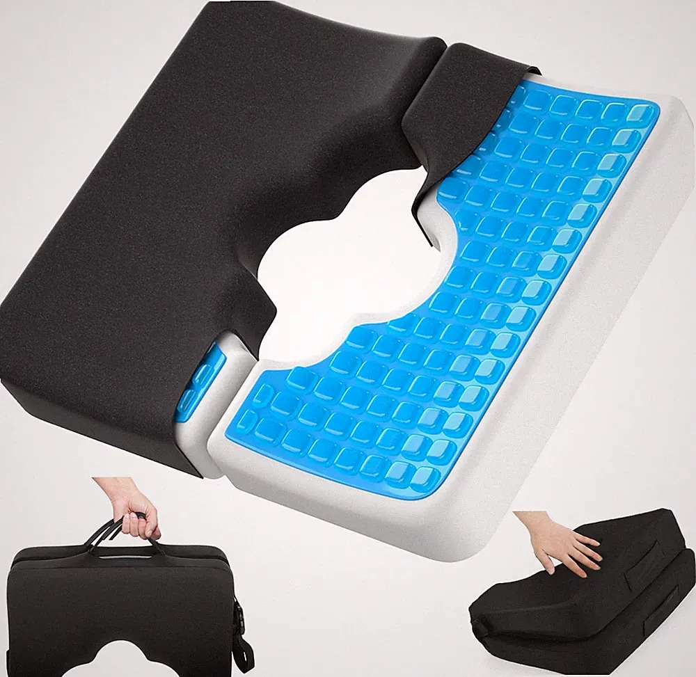 Bed Sore Cushion, Gel Wheelchair Seat Cushion,18”X16” Relieve Sciatica, Back, Co