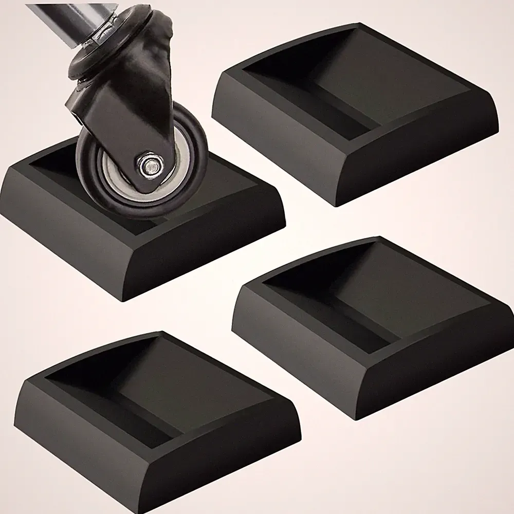 Bed Stoppers Furniture Cups 2 x2 4pack Black Silicone Casters ST-003 WELLGO Sofa