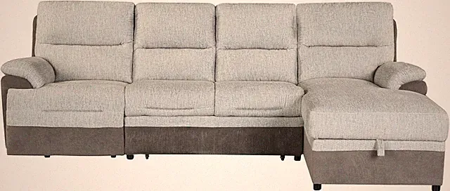 Beige-Brown Sectional Sofa by - Stylish Comfort