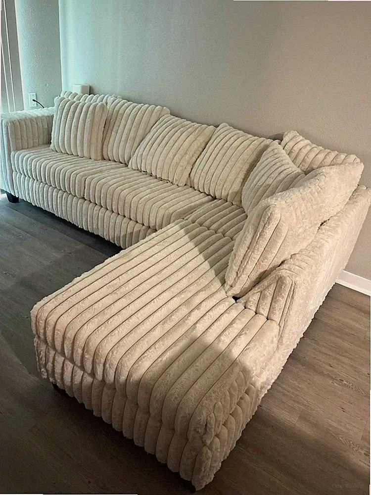 beige sectional with chaise