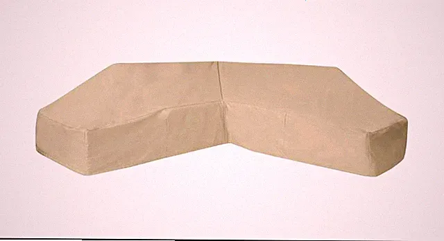Beige L-Shaped Sectional Sofa Cover 101 x 101 x 24 in Outdoor