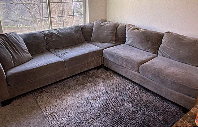 Beige Sectional Sofa Polyester Blend Modern 66x15x27in 5-Seater Living Room