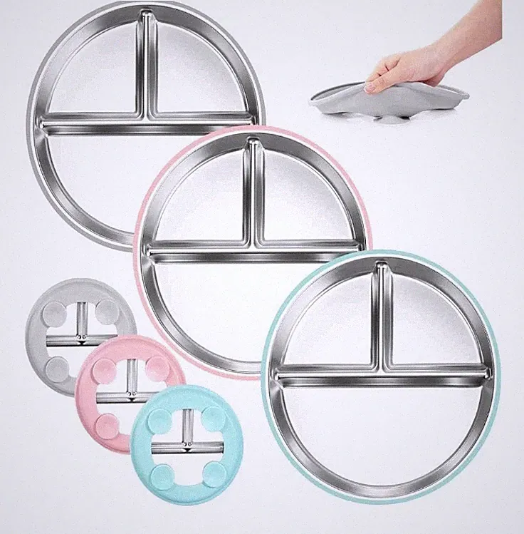 Bella'S Friends Stainless Steel Kids Plates Suction Plate for Baby,Toddler Plate