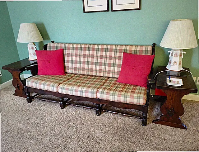 Bennington Pine Solid Wood Frame 3-Seat Sofa with Matching Endtables