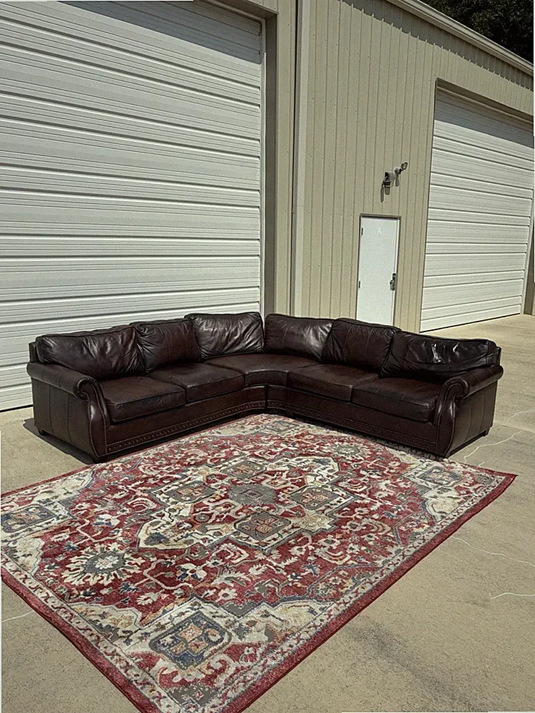 Bernhardt Genuine Leather Sectional Couch