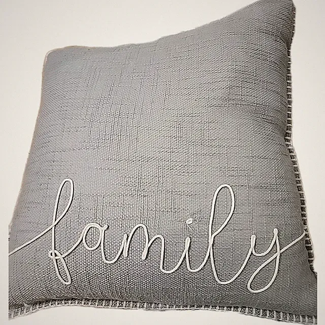 Bess Family Rope Grey Pillow 21x 21 Couch Bed Insert is goose down feathers
