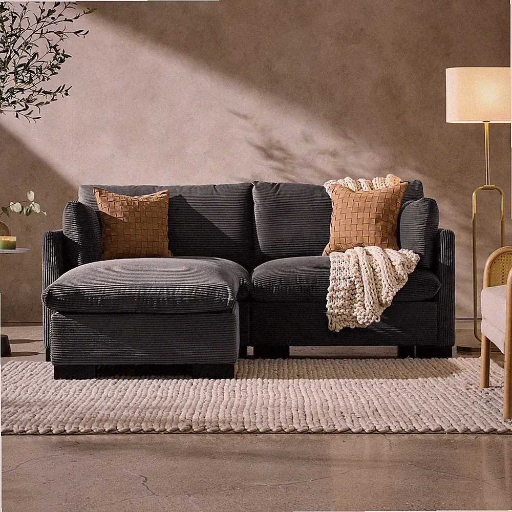 Best Choice Products Modular Sectional Pillowtop Sofa Ottoman Storage – 82in