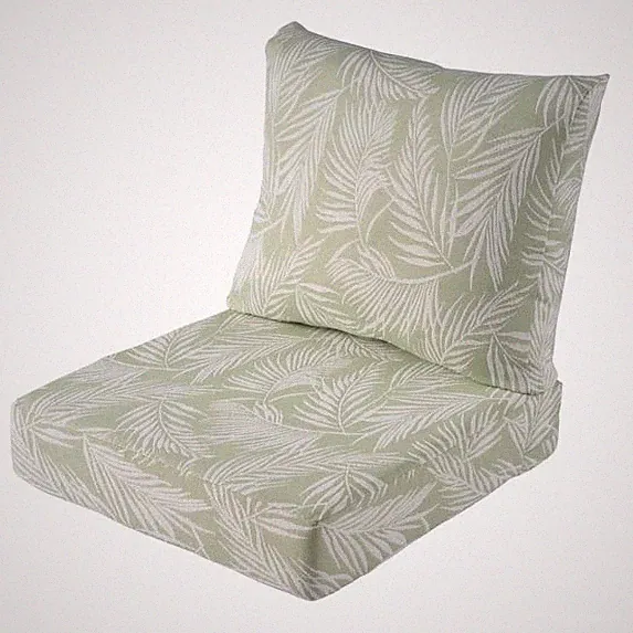 Better Homes & Gardens 24 x 24 Outdoor Deep Seat Cushion 2 Piece Palm Green New