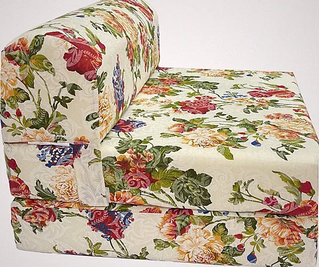 Big Roses 6 x 36 x 70 Sleeper Chair Folding Foam Beds, Studio Guest Sofa Bed