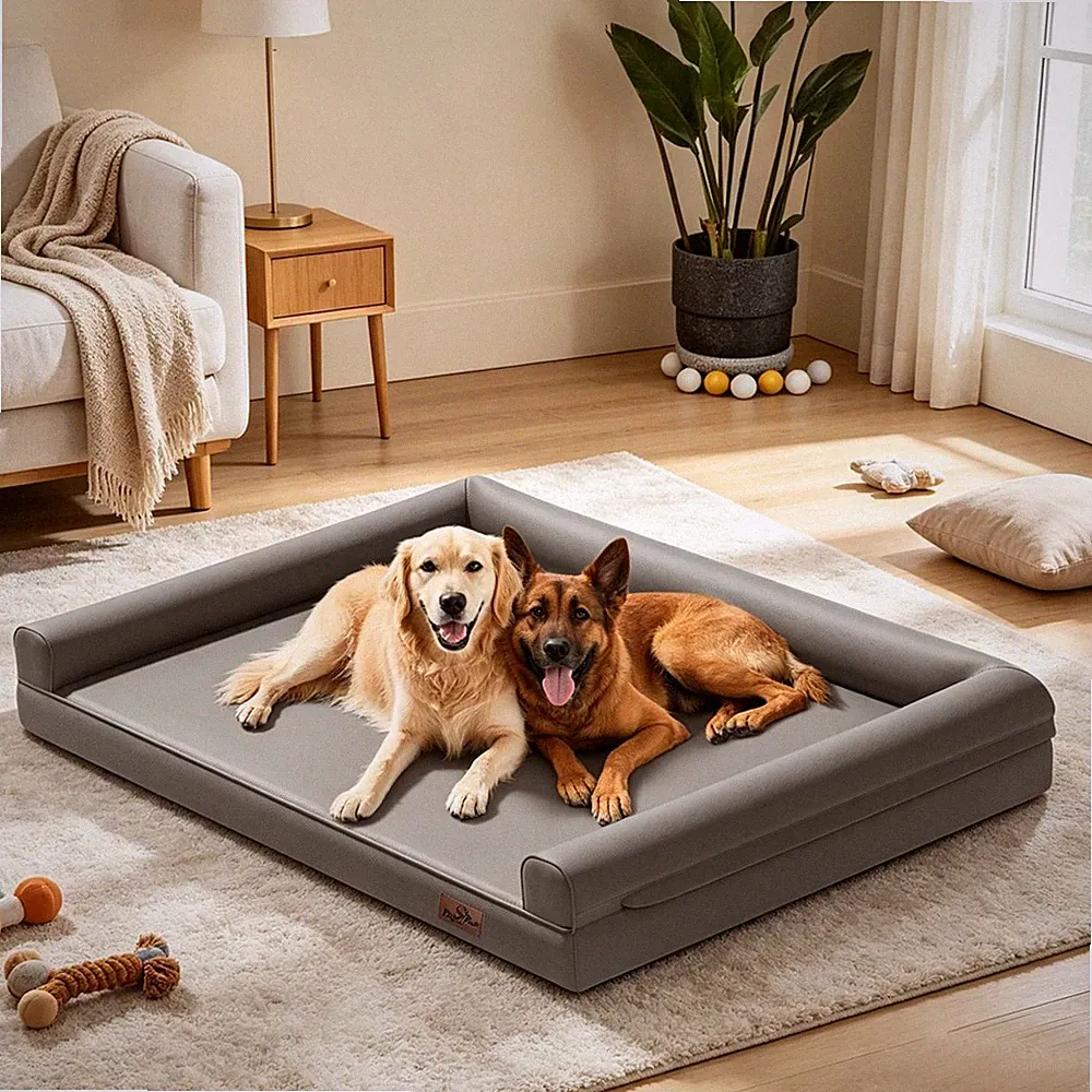 Bingopaw Orthopedic Dog Bed Scratch Resistant Cover U‑Shaped Pet Sofa Couch